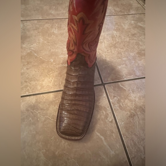 Justin Brown Caiman Boots - Picture 3 of 3